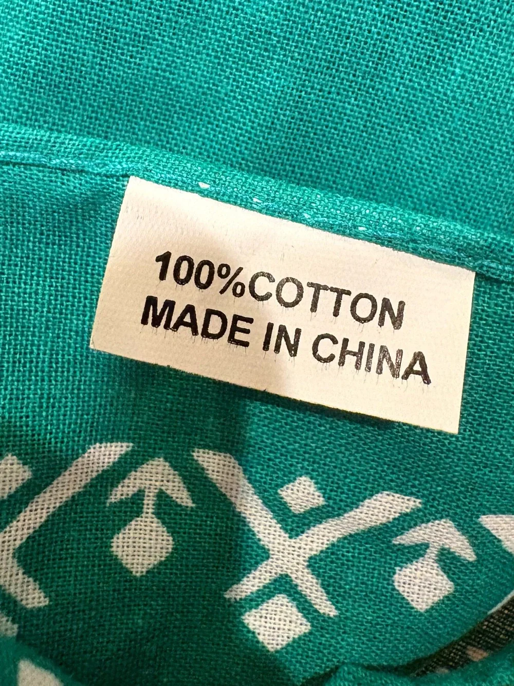 Never Use Square Green Color Bandana-Hornitos 21”x21” -100% Cotton